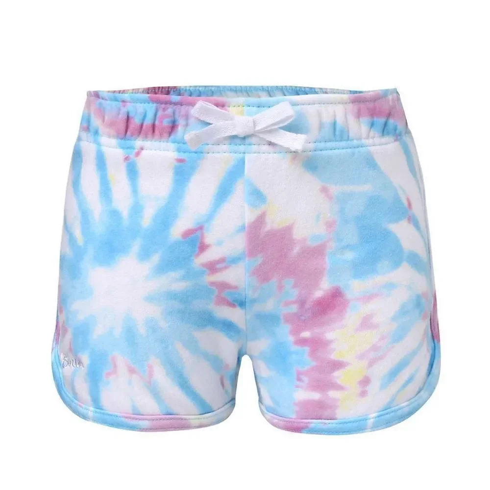 NEW! Butter Youth Girls 2-piece Set Multi Tie Dye Hoodie Zip Jacket and Shorts - Picture 4 of 5